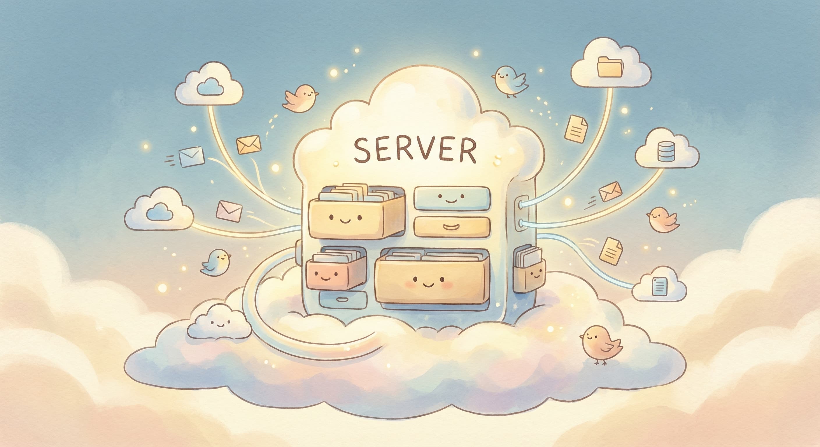 サーバーについての説明を画像で表しています。