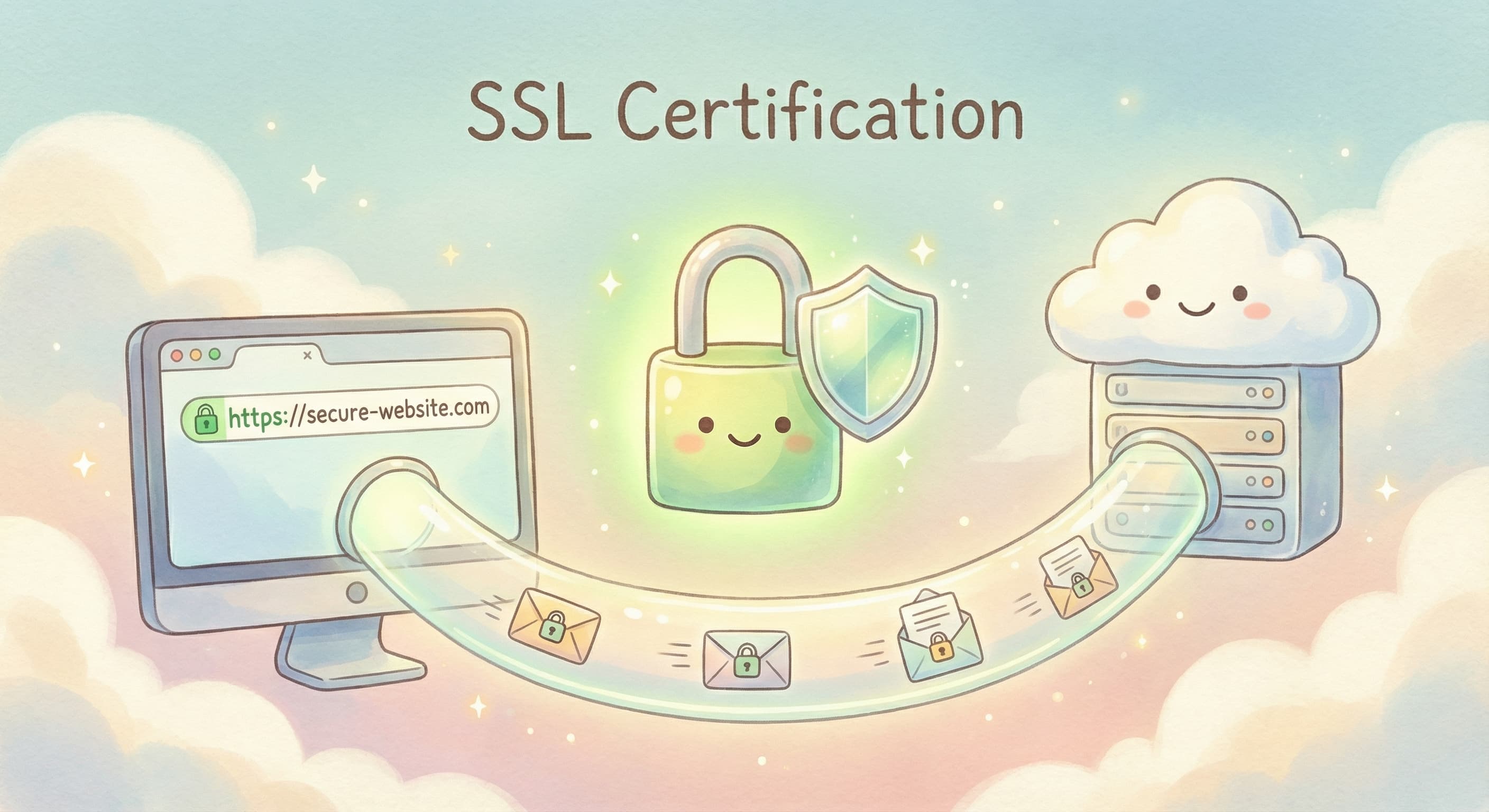 SSL認証についての説明を画像で表しています。