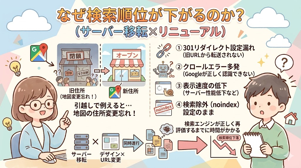 検索エンジンのクロールとインデックスの仕組みを表した図解