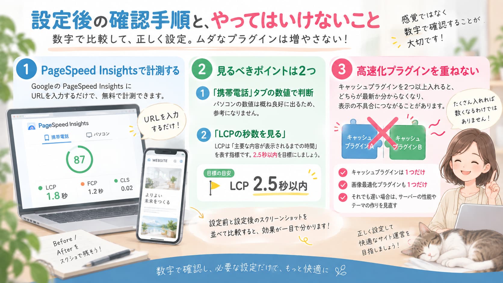 PageSpeed InsightsでWordPressの表示速度を計測しLCPを確認する方法