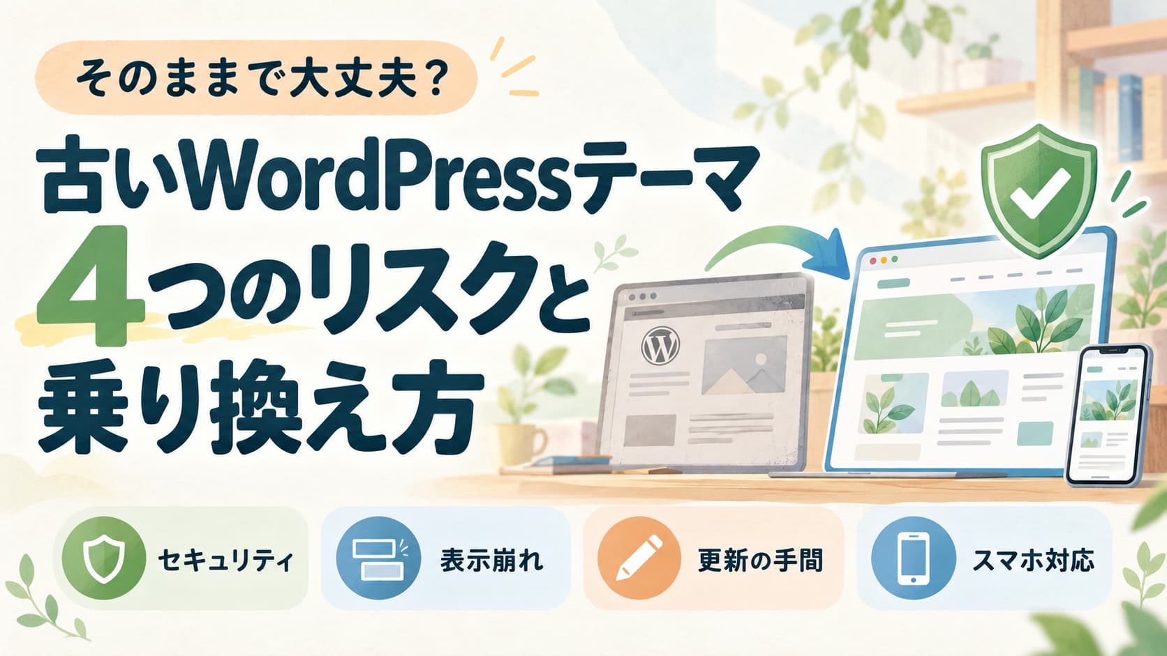 古いWordPressテーマを使い続ける4つのリスクと安全な乗り換え方